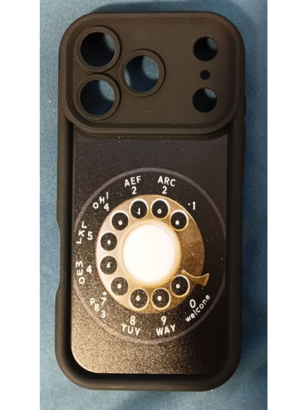 Vintage Rotary Phone Design Protective iPhone Pro/Pro Max Case – Retro Aesthetic